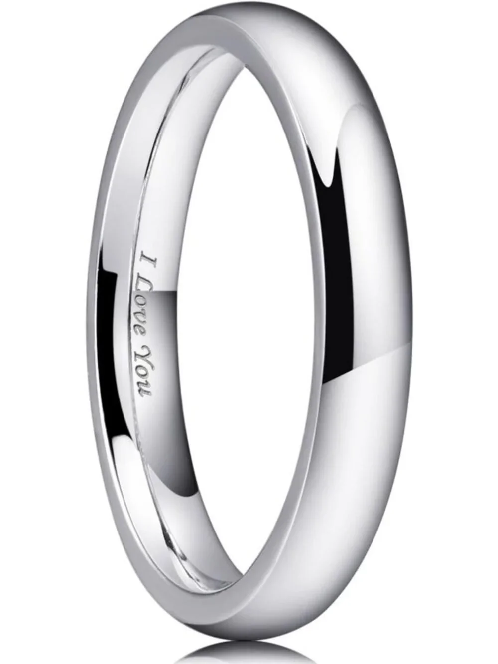Stylish 316L Stainless Steel Wedding Band - Comfort Fit Promise Ring, 4-15 Size
